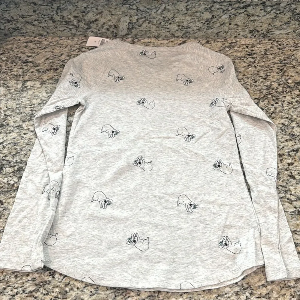 Justice Heather Koala Gray Long Sleeve Tee girls size 10 brand new with tags